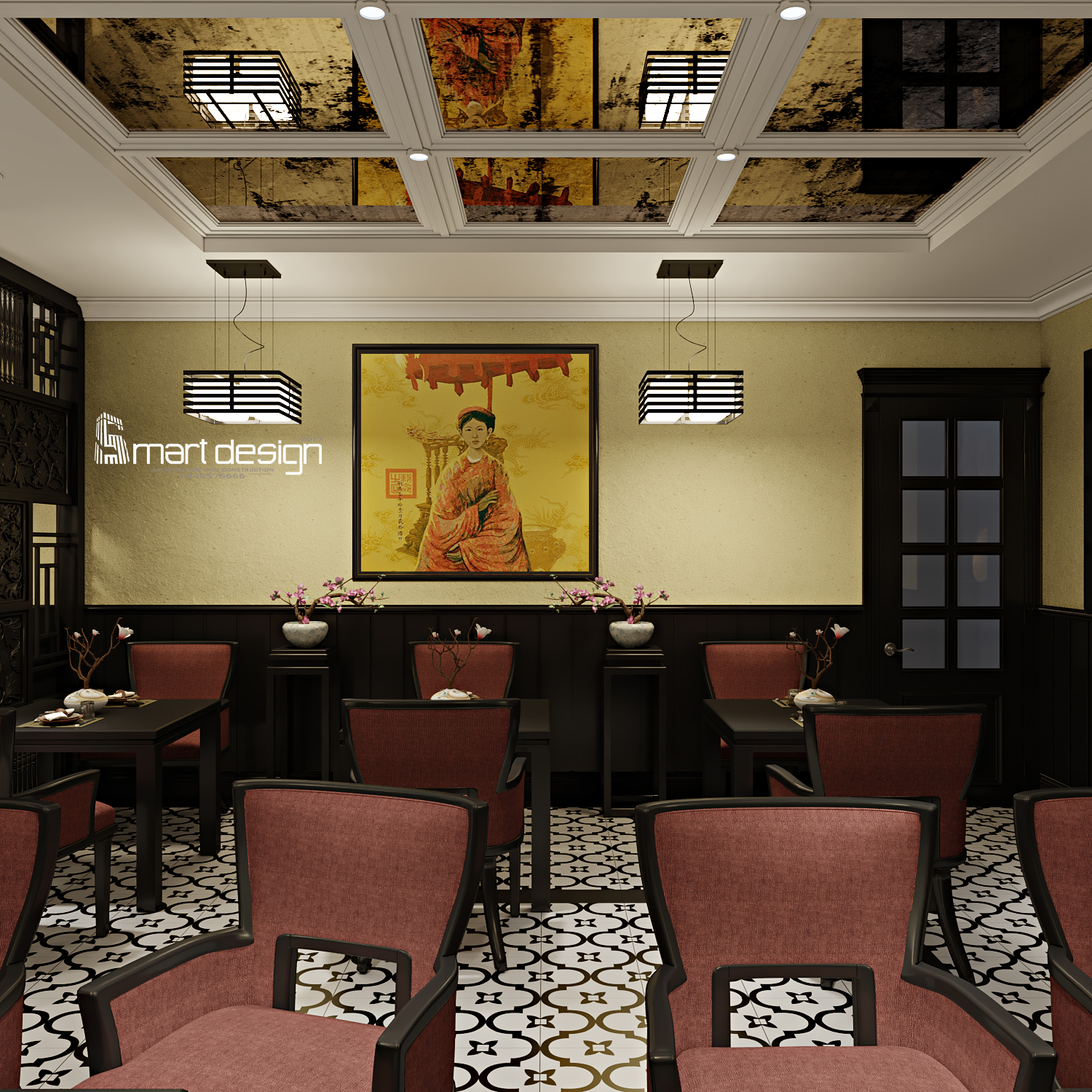 Thiết kế nội thất Nhà Hàng Phong cách Indochine tại Đức